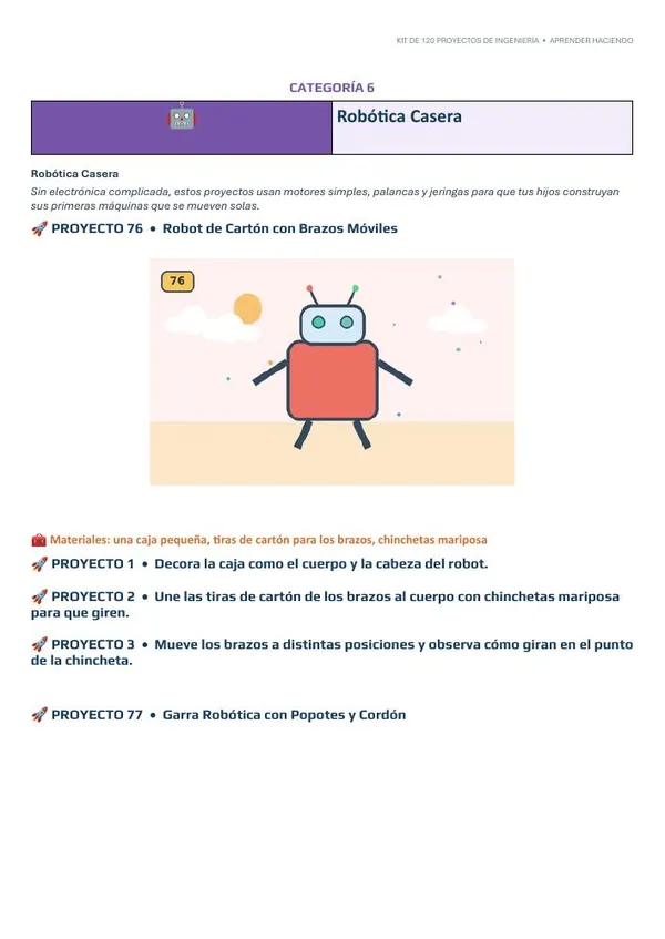 Página original del kit: Mano de popotes